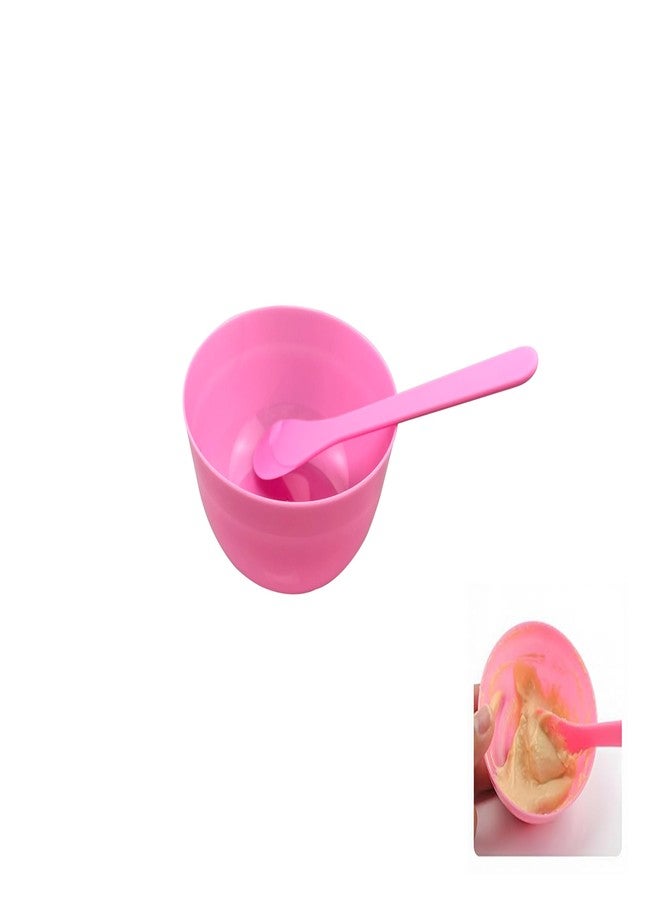 CGECGE ZHUUO DIY Slime Making Tools 5Sets Deep Pink PP Plastic Glue Mixing Bowls with 5Sets Glue Mixing Spoons for Funny Craft Making Arts - Image 3